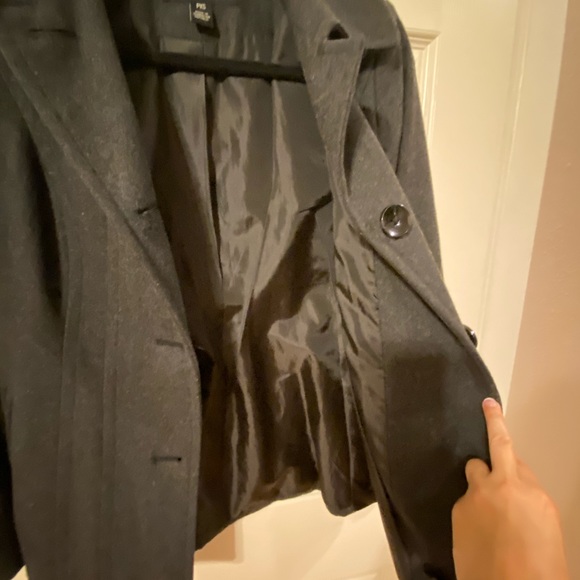 London Fog Wool Pea Coat Jacket XS Charcoal Gray - Picture 5 of 7